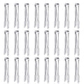 24 Pack Premium Small Serving Tongs,Dmoera Mini Stainless Steel Appetizer Tongs, 5 Inch(12.7cm) - size: 5 inch