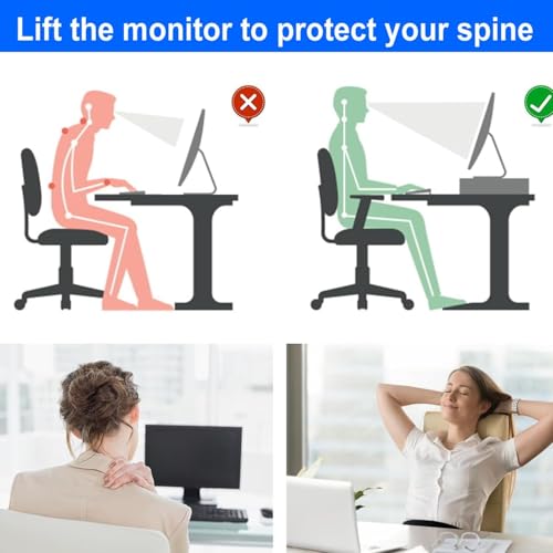 gianotter Monitor Stand with Drawer and 2 Pen Holders - color: Black