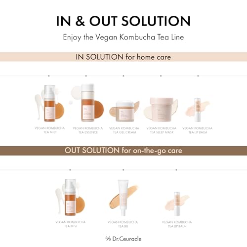 Dr.Ceuracle Vegan Kombucha Tea Special Set, Essence + Gel Cream + Lip Balm - color: Special Set