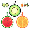 Quacc 3 PCS Round Foldable Hand Fans, Fruit Style Handheld Folding Fan