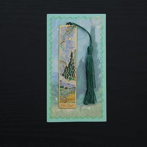 Bookmarks, Golden Oil Painting Theme Gift, Adults, Teens, 1 Pack - style: Green Fields