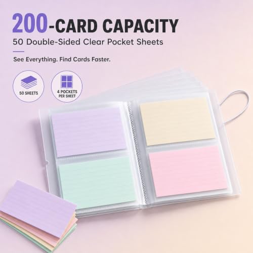 4x6 Index Card Holder Organizer and Photo Storage Album - size: 4x6