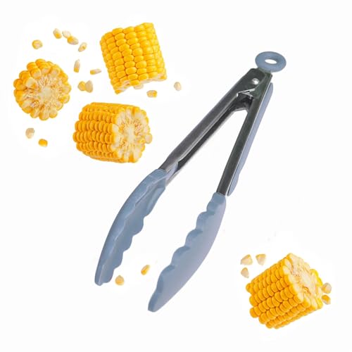 Starpack Get a Grip Silicone Kitchen Tongs (9 Inch) - LFGB Non Toxic, 600°F Heat Resistant, BPA-Free - Heavy-Duty Stainless Steel, Locking - Dishwasher Safe for Nonstick Cookware - color: Light Blue, size: 9" Single