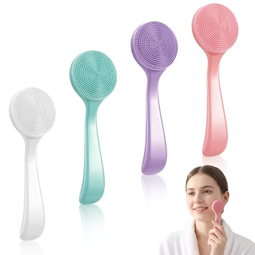 4PCS Face Cleanser Brush, Silicone Face Brush Cleanser