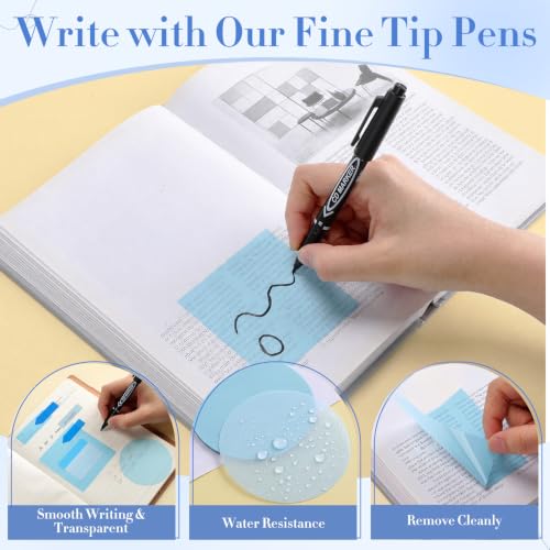 Glenmal Transparent Sticky Note Set, 910 Sheets,Blue - color: Blue