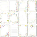 Chiisong 12 Pack Wildflower Sticky Notes Gift, Floral Sticky Notes - style: Fresh Wildflower