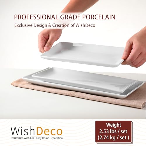 WishDeco Serving Platters Set of 3, Large Serving Trays 16/14/12 Inch - size: 16/14/12 inch