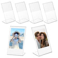 Mini Acrylic Picture Frames 2x3 for Instax Mini Film, Clear Instant Photo Display Stand for Fujifilm Instax 12 11 9 40 25 90, Small Tabletop Picture Frame for Desk Shelf（6 Pack） - size: 6 Pack