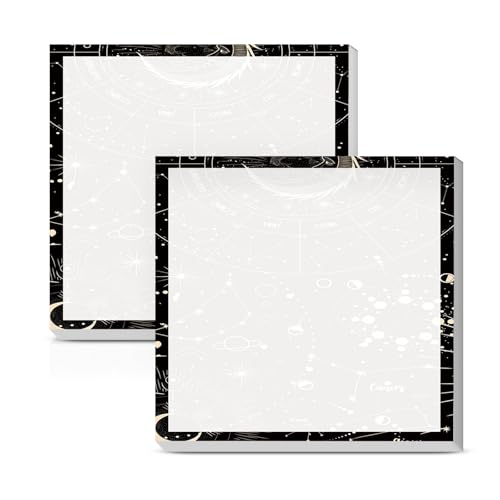 Sticky Notes 3x3 Inches, 2 Pads, Easy Post Cute Self-Stick Notes, Colorful Self Stick Notes Pads for Home Office Notebooks Accessories, Strong Adhesive Note Pad Black Tarot - color: Black Tarot