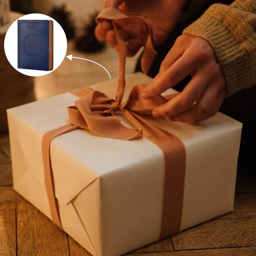 CAGIE Journal for Men Women Vintage Leather Diary Journaling Notebook, Blue - color: A-blue, size: A5