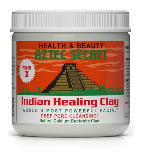 Aztec Secret– Indian Healing Clay 16 Oz – Deep Pore Cleansing Facial & Body Mask – The Original 100% Natural Calcium Bentonite Clay – New Version 2 - size: 16 Ounce (Pack of 1)