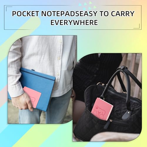 BOBO RABBIT 3 Pack Mini Grid Notebooks Pocket Size Graph Journal Total 600 Pages Compact Grided Notebook Small Softcover Vegan Leather Cartoon Puppy Dog Pattern Cute Notepads for Students Women Diary Writing Note Taking Lay Flat, 3.9"x3.9" Inner(Mini Squa