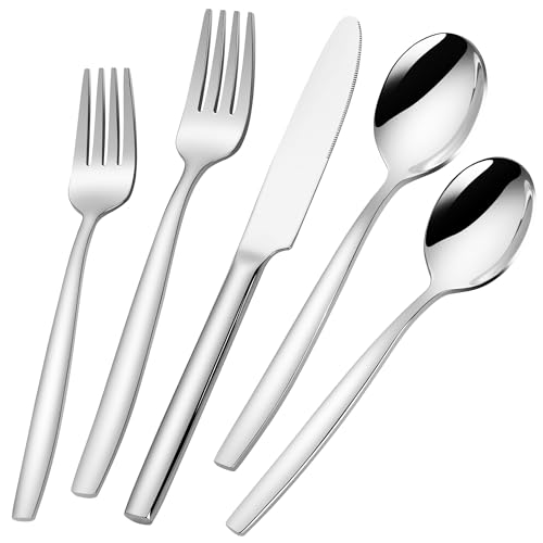 18/10 Stainless Steel Silverware Set, 40 Pieces Modern Flatware Set for 8 - size: 40 pieces for 8