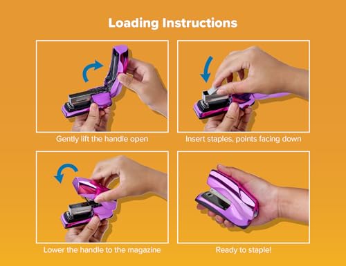 Bostitch Heavy Duty Stapler Value Pack, 40 Sheet Capacity, Metallic Purple - color: Metallic Purple