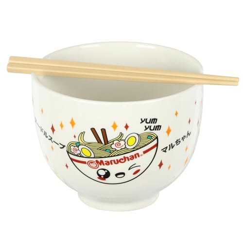 Seven Times Six Maruchan Ramen Noodle Kawaii Bundle Bowl Spoon Chopsticks & Chopstick Holder Set
