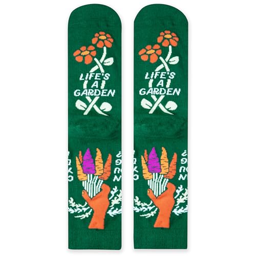 Lavley Women's Funny Socks Cute Novelty Gift for Women & Teens - color: Life's a Garden, Dig It