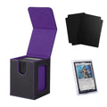Venssu MTG Deck Box with Commander Display, Fits TCG Cards (Black＆Purple) - color: Black＆Purple