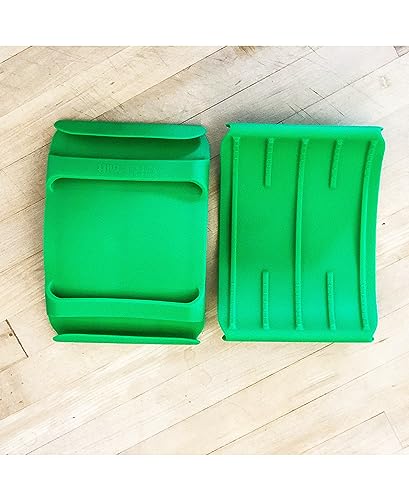 Silicone BBQ & Kitchen Mitt 2-Pack Set (Small/Medium, Green) - color: Green, size: Small/Medium