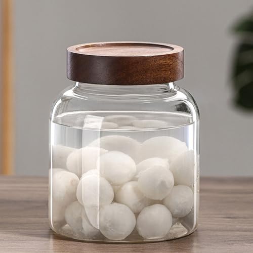 Glass Jars Canisters with Airtight Lids, Clear Glass Coffee Jars with High Sealing Threaded Mouth, Food Storage Canister for Pantry Sugar Tea Coffee Cookies (51 FL OZ / 1500ml) - size: 51 FL OZ / 1500ml