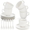 ZAVOOS Set of 6 Tea Cup and Saucer with Spoons, 6 Oz