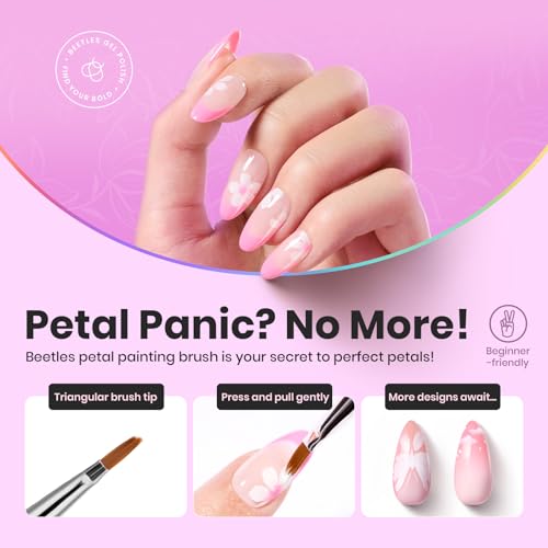 Beetles Nail Art Brushes, 6pcs Nail Art Tool Set - color: C-Multicolor-6