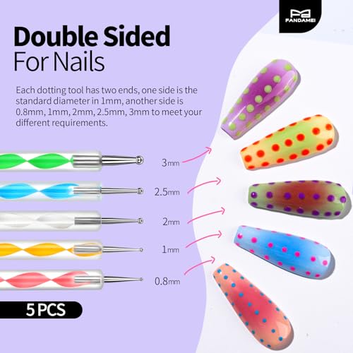FANDAMEI Nail Art Tools, Nail Design Tools, Nail Brush, Nail Art Kit With Nail Stand, Nail Holder For Painting Nails, Nail Art Brushes, Nail Dotting Tool, Nail Art Palette, Nail Tools For Nail Art - color: Black