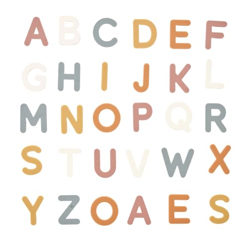 Silicone Alphabet Magnetic Letters, 30PCS Alphabet Magnets Toys ABC Letter Puzzles Preschool Educational Learning Toys Gifts for Girls Boys Toddlers Kids - color: Dark Color