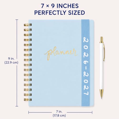 WORLD TRAVELER Academic Planner School Organizer Jul 2026-Dec 2027, 7"x9" - color: Blue