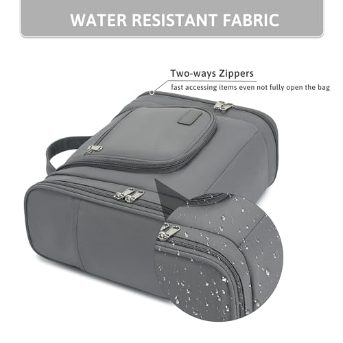 Pearl Angeli Hanging Travel Toiletry Bag for Women, Large Makeup Organizer - color: Grey