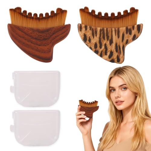 Lymphatic Contour Brush for Face, Face Sculpting Tool for Lymphatic Drainage-2 Pack