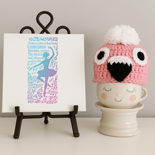 12Pcs Musical Note Stencil PET Painting Templates Inlay Border Stencils for Furniture Reusable DIY Craft for Wall Wood Fabric Canvas Paper Home Decor - color: note element