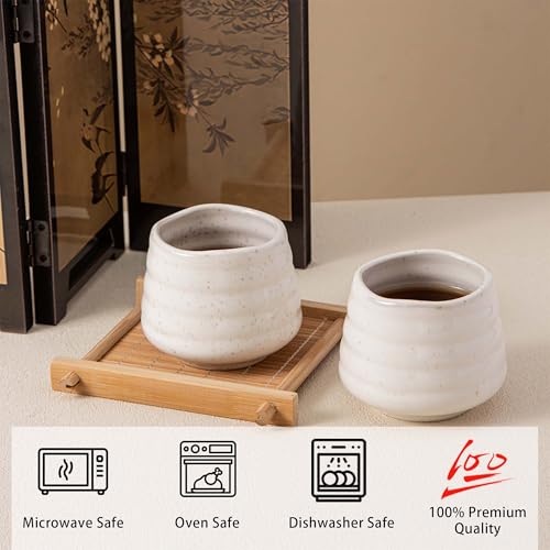 Ceramic Tea Cup Set, 5OZ Espresso Cups, Speckle, Set of 4 - color: Speckle