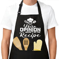 Funny Aprons for Men，Women - color: Your Opinion Wasn't in the Recipe