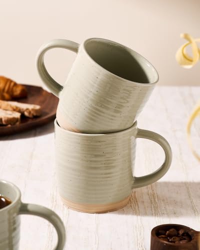 famiware Coffee Mugs Set of 4, 13 oz Mug Set, Ceramic Cup Set with Handle - color: Constellation-Honey, size: 4 Count (Pack of 1)