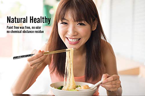 Chopsticks Reusable Titanium Plated Metal Chopsticks 304 Stainless Steel Chopstick Dishwasher safe Japanese Korean lightweight Engraved Anti-slip Chop sticks for Eating 2 Pairs Gift Set Black Gold - color: Black/Gold