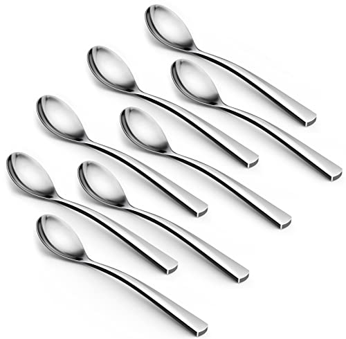 GLAMFIELDS Coffee Spoons, 8-Piece, 6.15" Demitasse Spoons - size: 6.15 inch-8 pack