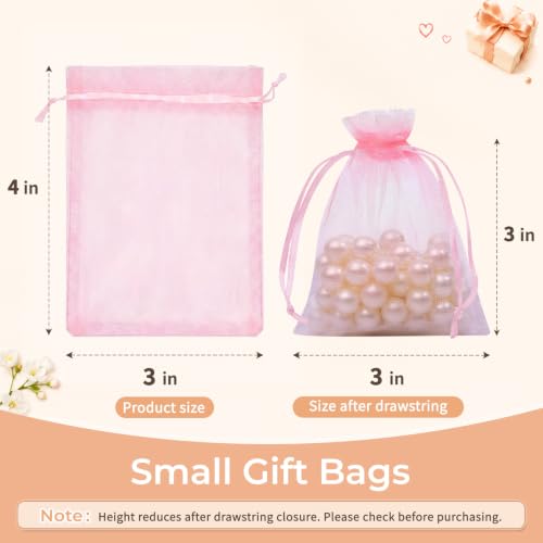 Crweety 50PCS Blue Organza Bags 3x4 Inch, Small Mesh Gift Bags Sheer Pouches for Wedding Baby Shower Party Favors, Small Mesh Bags Drawstring for Candy Sachet Treats Jewelry Halloween Gifts - color: Lake Blue