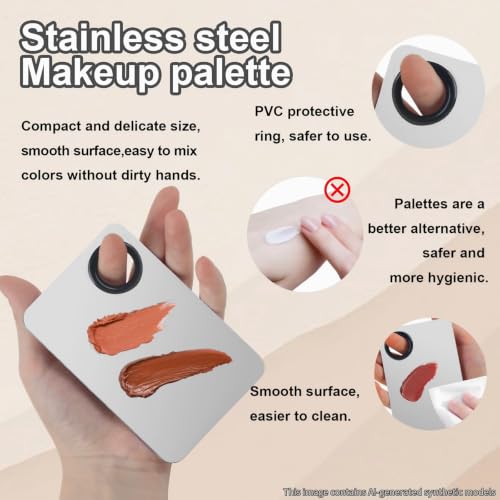 5pcs Makeup Spatula Korean Set with Foundation Spatula and Makeup Palette