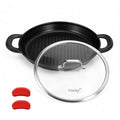 Vinchef 13in Nonstick Grill Pan with Lid