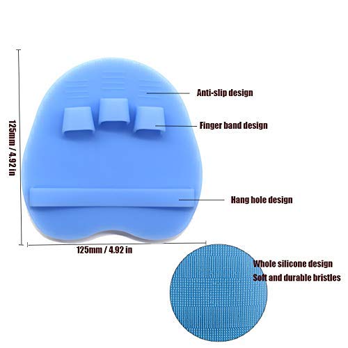1 Pack Soft Silicone Shower Brush,Bath Exfoliating Skin Massage Scrubber - color: Purple