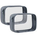 Moyad TSA Approved Toiletry Bag Clear Quart Size Travel Bags Makeup Bag - color: Grey, size: 2 Pack