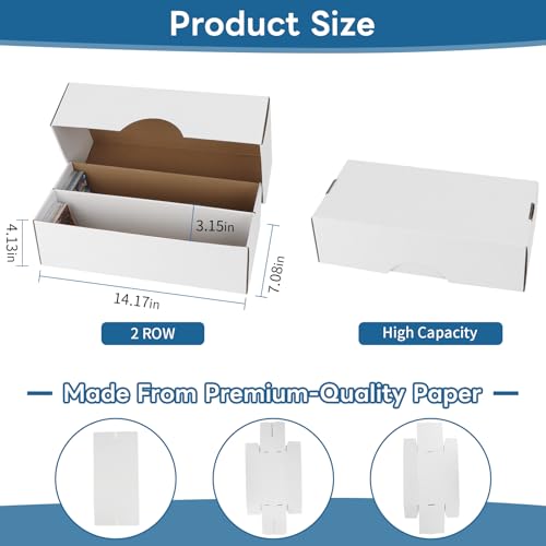 Trading Card Storage Box, 1600 Count Card Storage Boxes, Bulk Cards Storage Box Sports Cards Cases Graded Cardboard Boxes for Basketball Sports Collector (10 Set) - size: 10 Set-1
