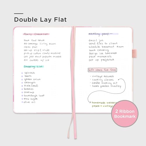 &And Per Se Dotted Journal Notebook, A5 Hardcover Aesthetic Dotted Notebook – 160 Pages 100gsm Thick Dot Grid Paper, 3 Sticker Sheets – Gift-Ready Journaling Kit for Women (Blush Watercolor) - color: f.Blush Watercolor, style: Dotted with Pattern