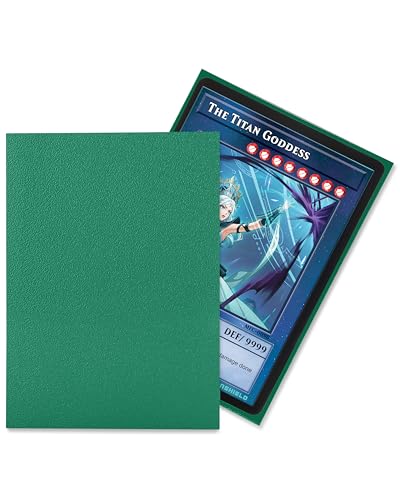TitanShield Small Japanese Card Sleeves, Green (150 Sleeves) - Fits YuGiOh - color: Green