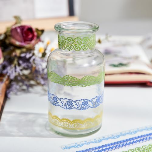 200 Pcs Colorful PET Lace Border Stickers for Toploader & Scrapbook - style: Colorful