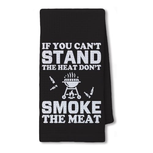 Funny BBQ Grilling Kitchen Hand Towels 16x24 Inch, Father's Day Grilling Gifts for Men Dad, Cooking Grill Lovers Gifts Decorative Hand Towels for Kitchen - color: The Meat
