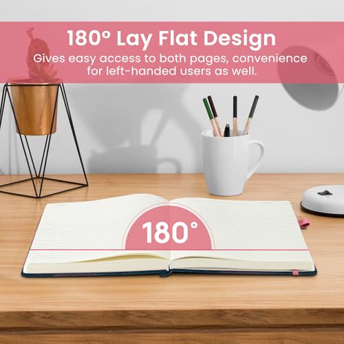 Taja Pretty Lined Journal for Women, Aesthetic Hardcover Leather Journal - color: C-Sunset, size: A-Lined