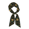 Head Scarf Hair Neck Scarves for Women Fashion Purse Bag Scarfs Handbags Silky Satin Headscarf Charms - color: Gold Floral Jewelry Chains Green