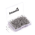 BEADIA Open Eye Pins Platinum Head Pins for DIY Jewelry Making 20mm 500pcs - color: Platinum, size: 20mm