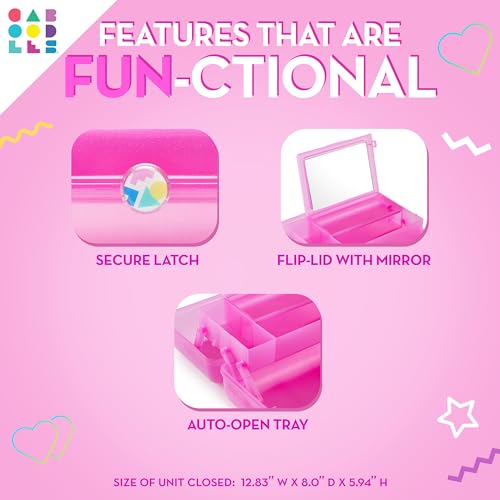 Caboodles Twilight Disco - On-the-go Girl Costmetic Organizer Make-up & Accessory Carry Case, Pink Sparkle - color: Pink Sparkle